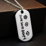 Live Love Adopt Pendant Necklace - Jewelry for animal lovers