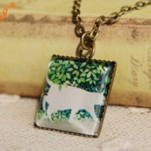 White cat necklace - jewelry for cat lovers