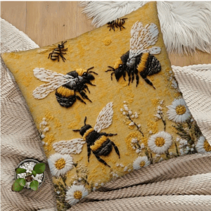 Bumble Bee Pillow Cover