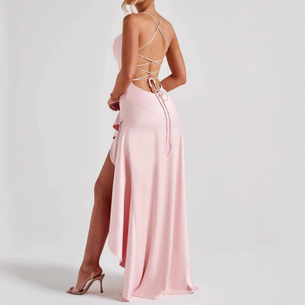 Women's Backless Asymmetrical Summer Dress - Image 7