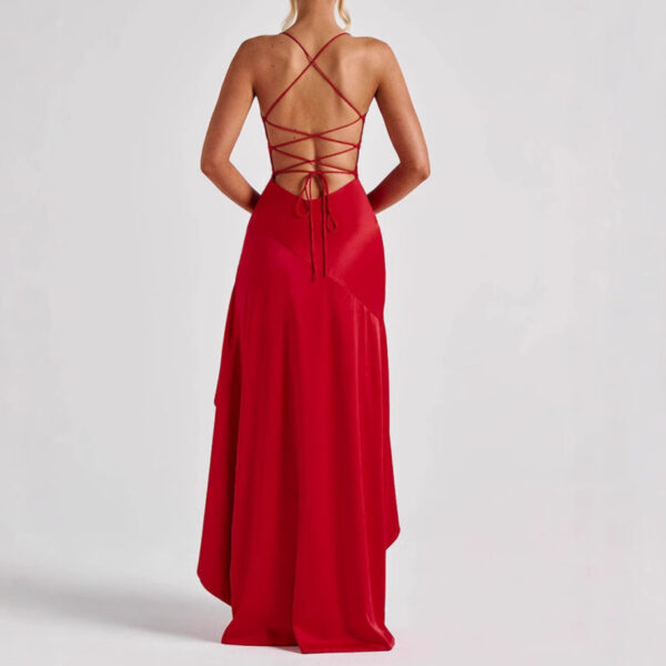 Women's Backless Asymmetrical Summer Dress - Image 5