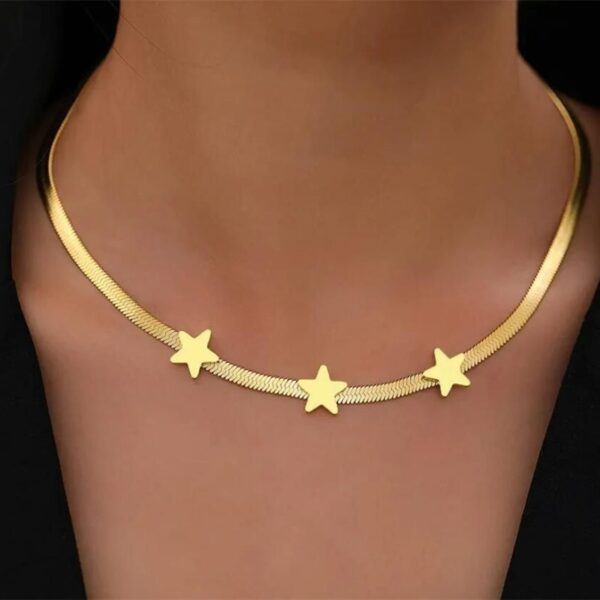 Stars Choker Style Necklace - Image 4