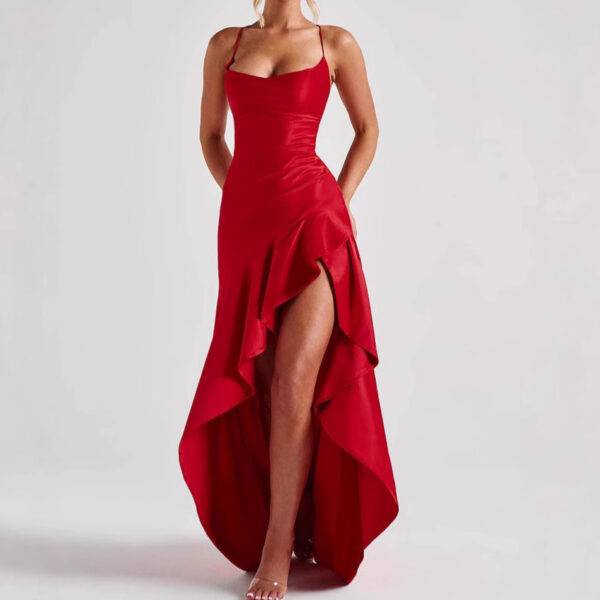 Women's Backless Asymmetrical Summer Dress - Image 4