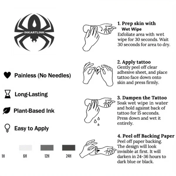 Cat Temporary Tattoo - 3 Pack - Image 6
