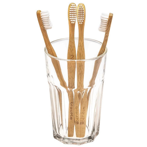 Bamboo Toothbrush Set 4-Pack - Bamboo Toothbrushes with Medium - Image 9