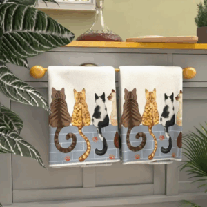 Cat-Tails Tea Towels (Set of Two)