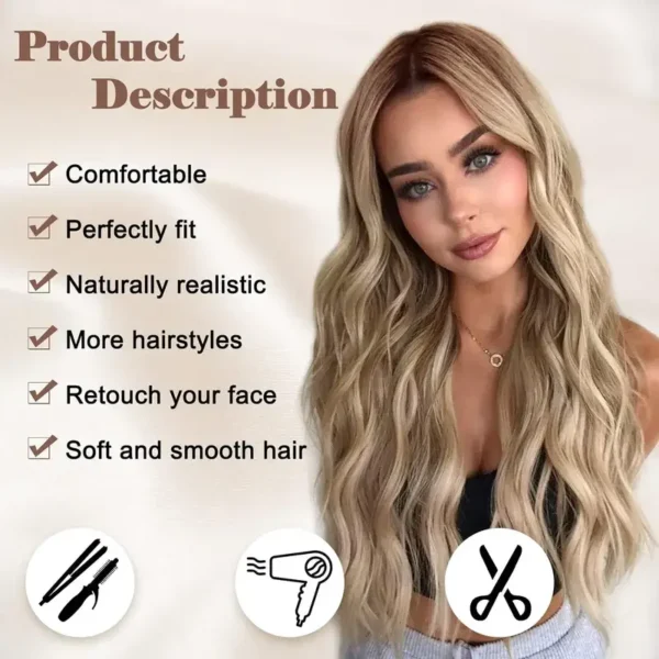 Cool Brown Soft Wave Wig - Image 4