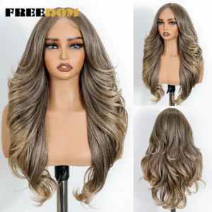 Layered 24" Ombre Brown/Blonde Wig (Color 1B)