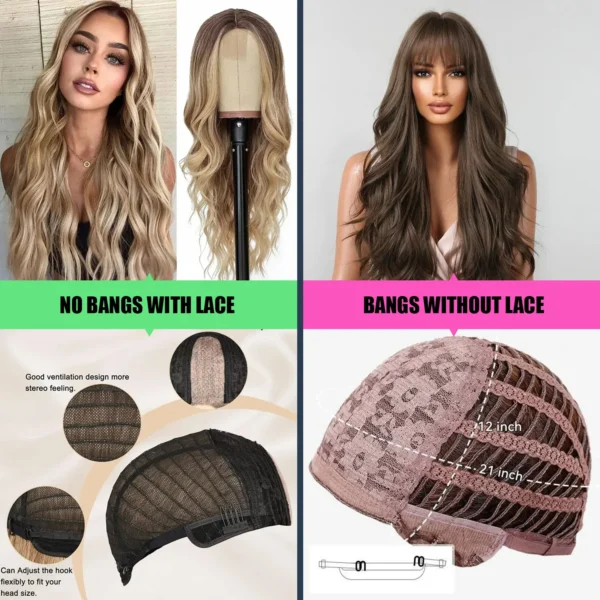 Ombre Blonde Curly Beach Waves Wig - Image 6
