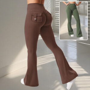 Flared Yoga Pants With Pockets