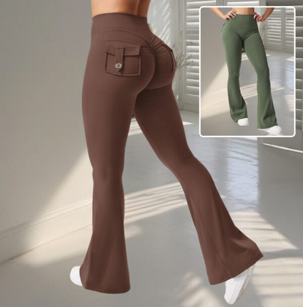 Flared Yoga Pants With Pockets
