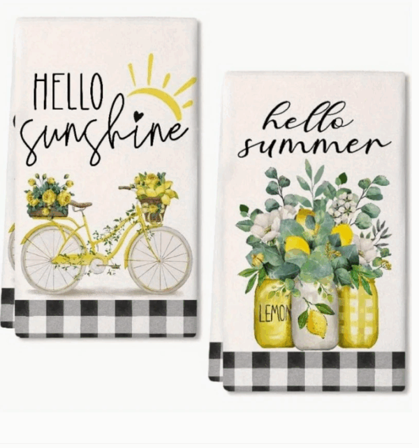 Hello Sunshine, Hello Summer Tea Towel Set