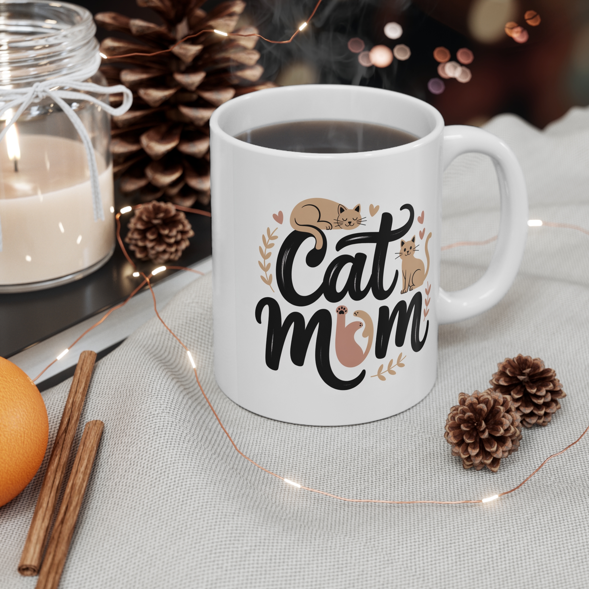Cat Mom Mug 11oz - Image 4