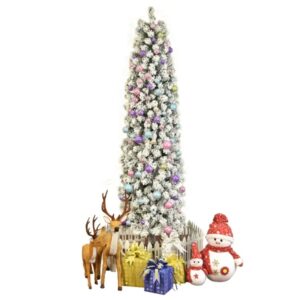 Pencil Flocked Christmas Tree