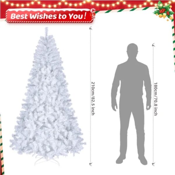 7ft White Christmas Tree - 500 Lights/ 8 Modes - Image 2