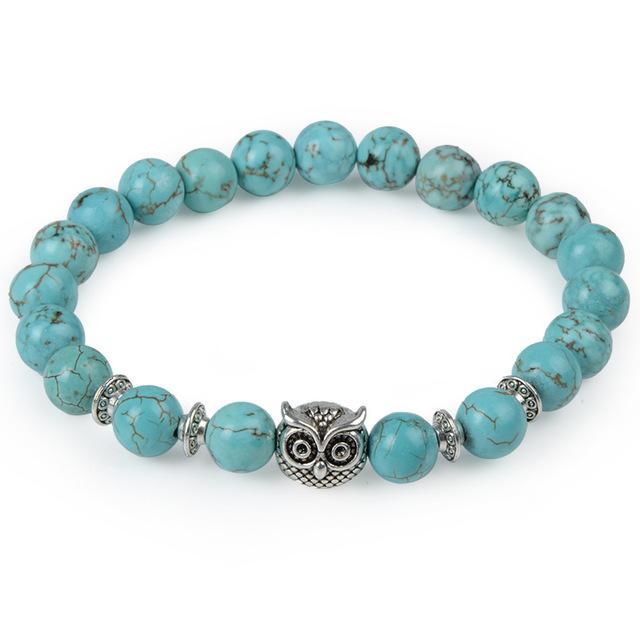 Natural Stone Owl Yoga Bracelet - Image 8