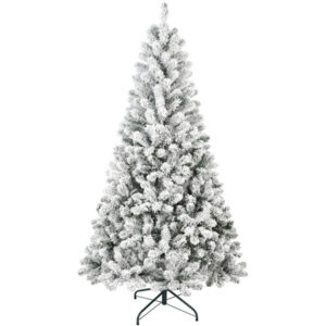 Artificial 6' Flocked Christmas Tree With Folding Base