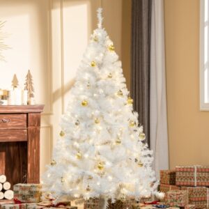 6ft White Christmas Tree Pre Lit - 250 Warm White LED