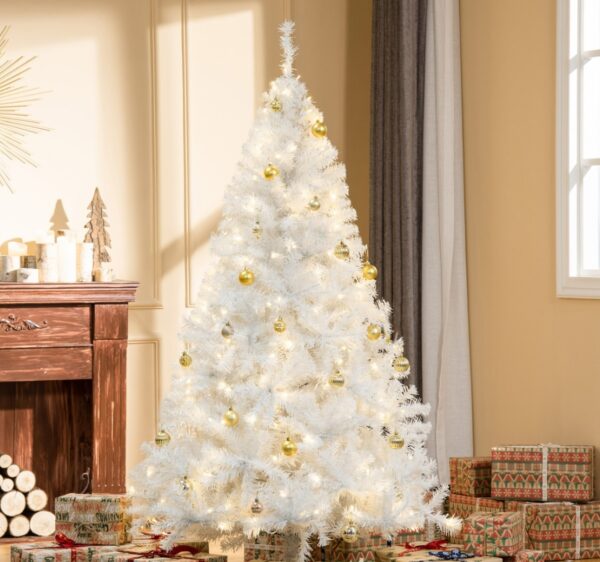 6ft White Christmas Tree Pre Lit - 250 Warm White LED