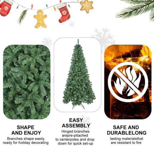Un-Lit Green Christmas Tree - Image 4