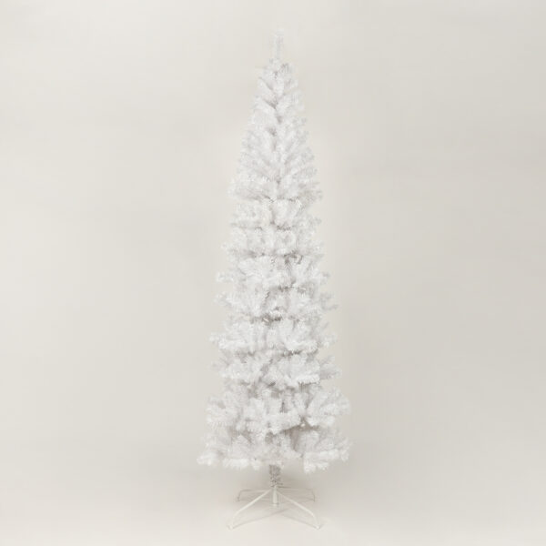 7.5 Feet White Slender Christmas Tree - Image 3