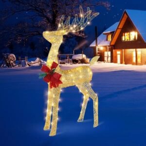 4' Outdoor Lighted Christmas Reindeer - 90 LED Lights