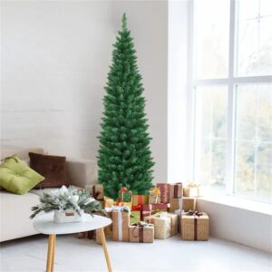 6' Slim Christmas Tree With Flocked Finish