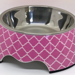 Pink Two-in-One Medium Size Pet Bowl
