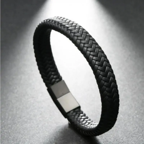 Men's and Women's Leather Weave Rope Bracelet - Image 4