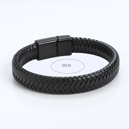 Men's and Women's Leather Weave Rope Bracelet - Image 6