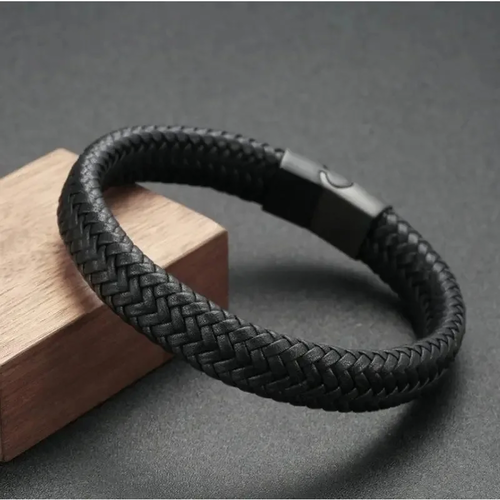 Men's and Women's Leather Weave Rope Bracelet - Image 5