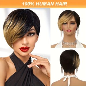 Black Remy Short Straight Wig