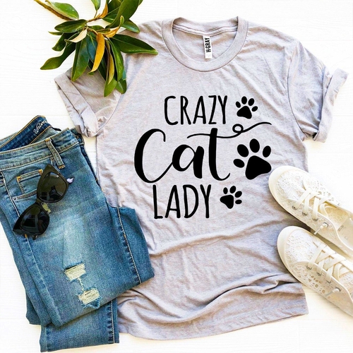 Crazy Cat Lady T-shirt - Image 2