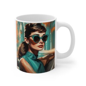 Audrey Original Water Color Art Print Mug  11oz