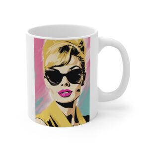 Retro Glam Original Art Print Mug 11oz - Perfect Gift for Coffee Lovers
