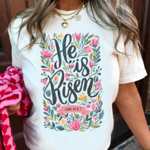 'He is Risen' Floral Printed Top