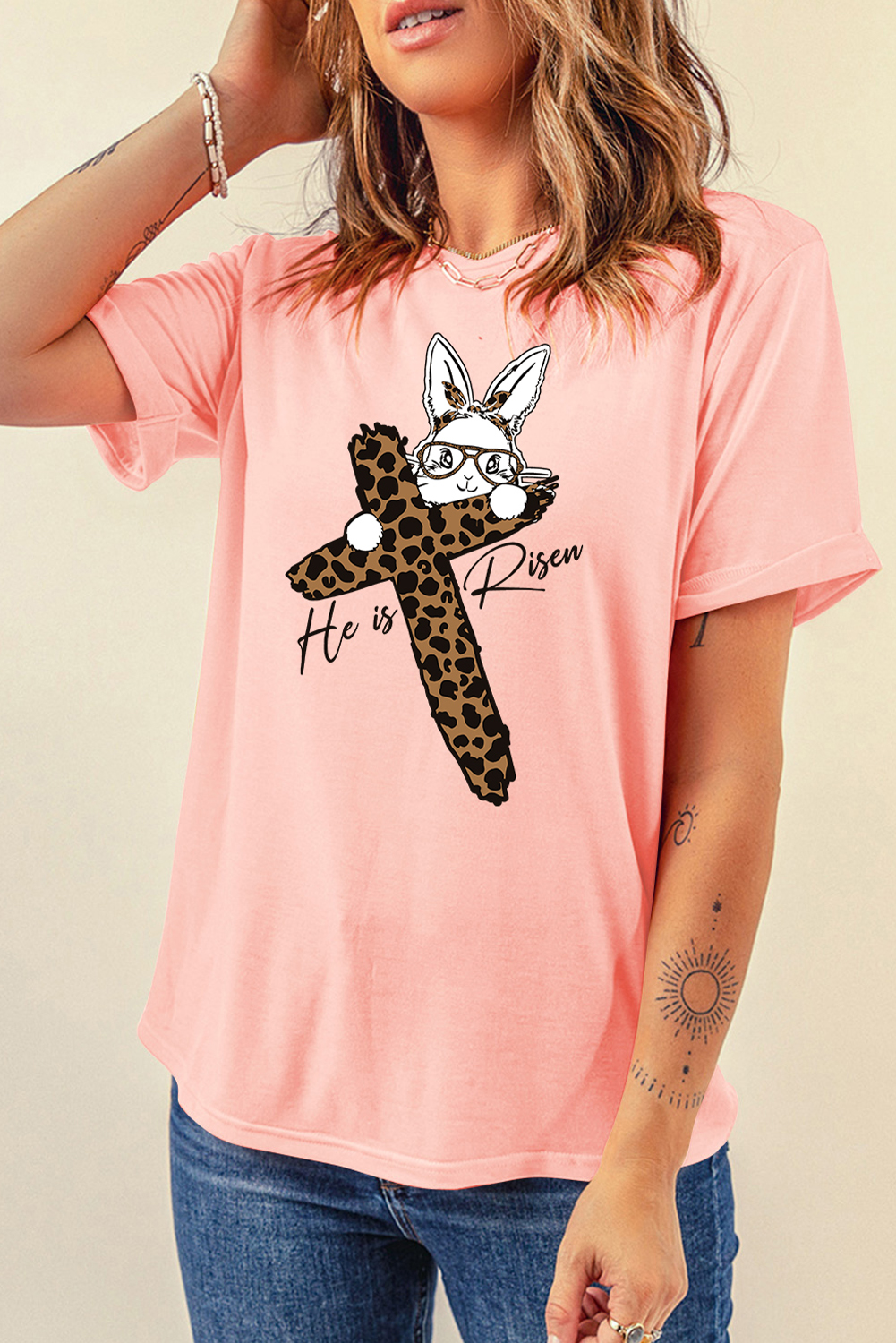 He is Risen Easter Bunny Shirt - Image 5