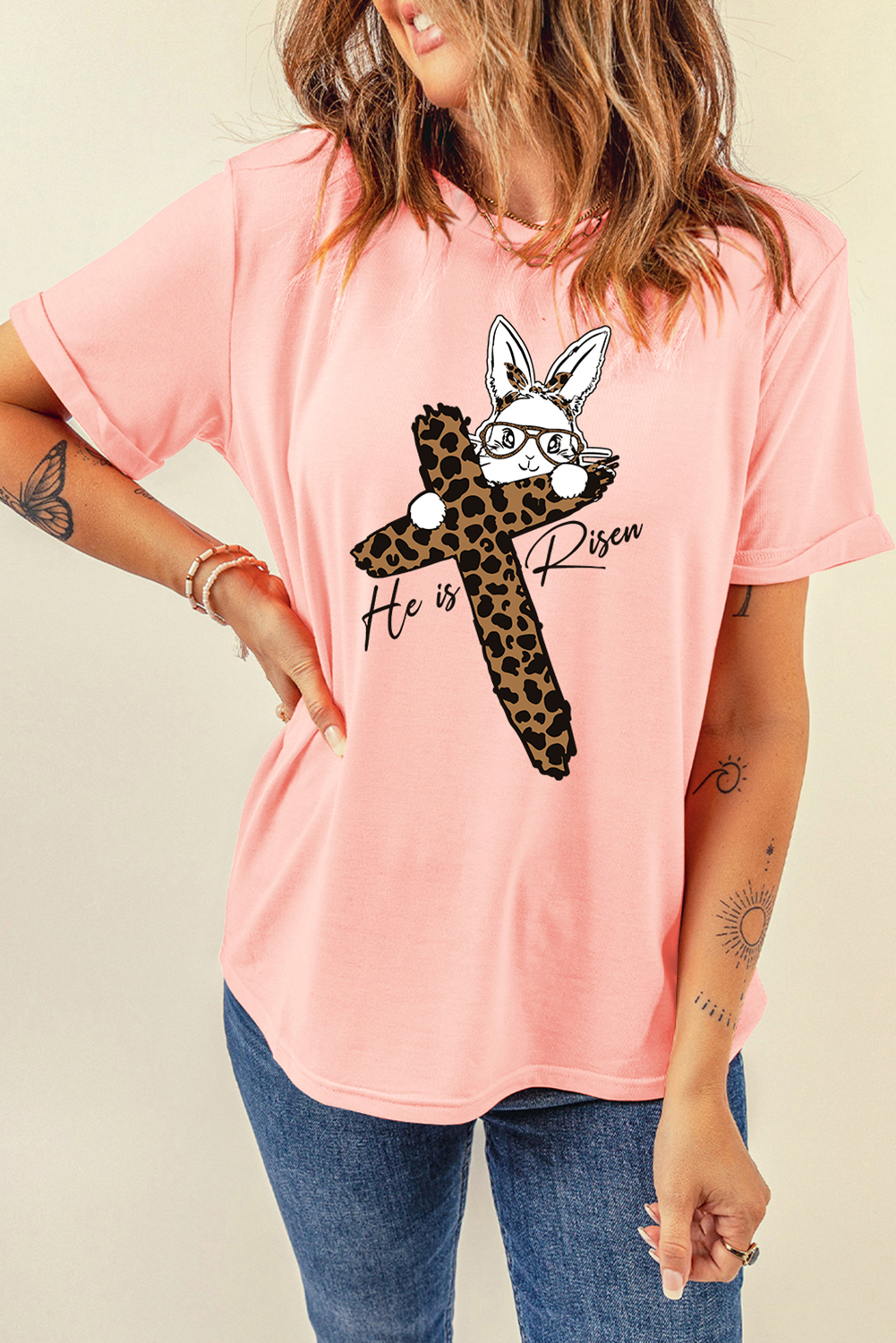 He is Risen Easter Bunny Shirt - Image 2