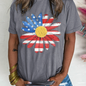 All-American Flag Flower Shirt