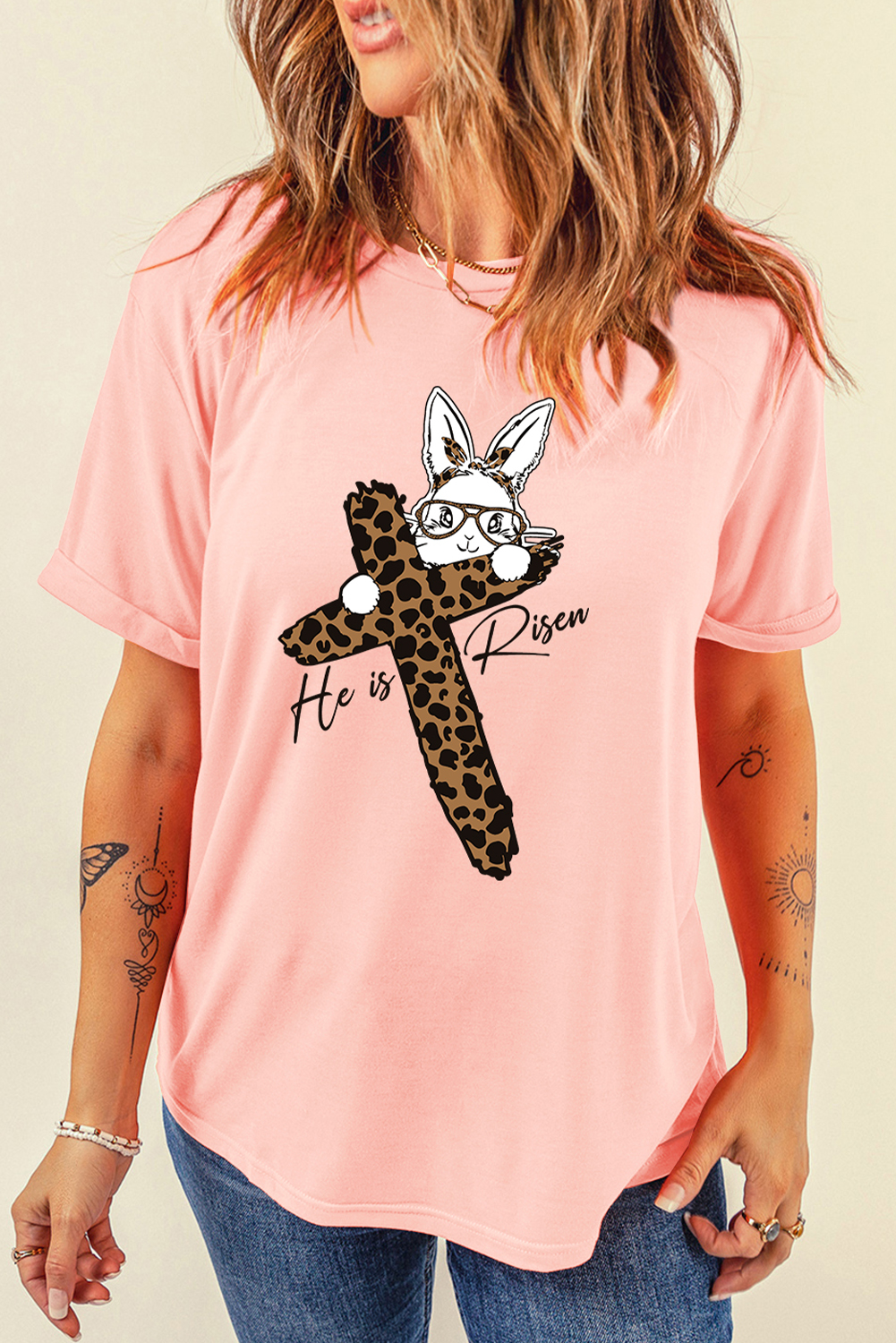 He is Risen Easter Bunny Shirt - Image 4