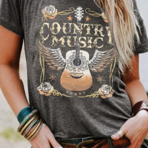 COUNTRY MUSIC Crew Neck Top