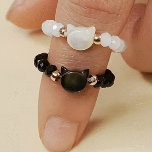 Set of Two Elasticized Cat Rings